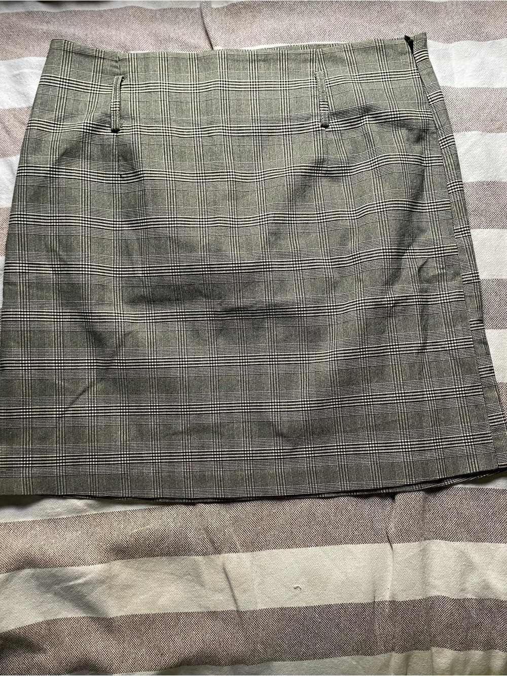 Classic Plaid Mini Skirt - Gray